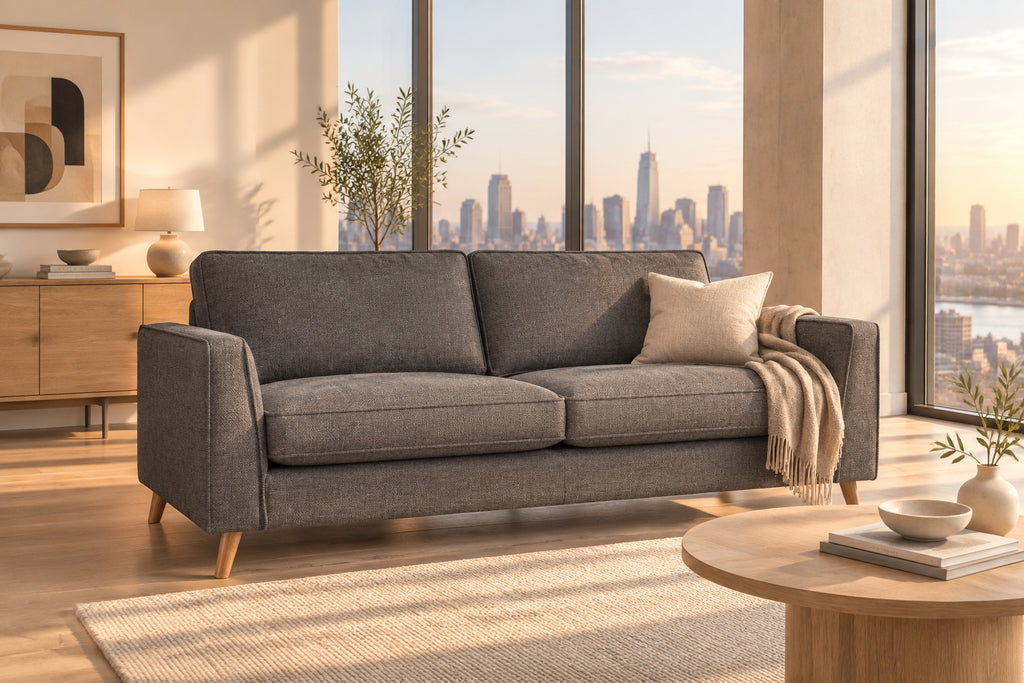 Alex 2 Seater Fabric Sofa - Anthracite