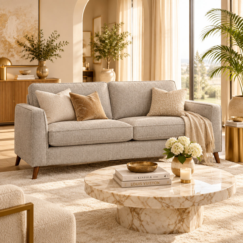 Alex 2 Seater Fabric Sofa - Glacier